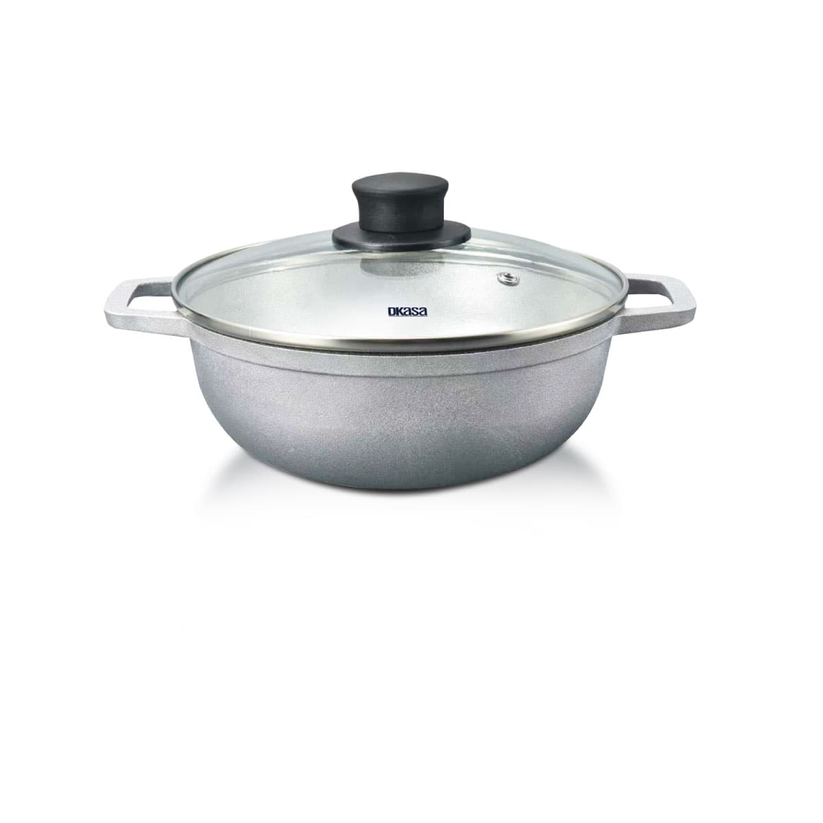 Caldero Simplicity Aluminio Natural Fundido con Tapa de Vidrio 20 Cm.